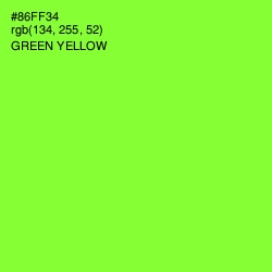 #86FF34 - Green Yellow Color Image